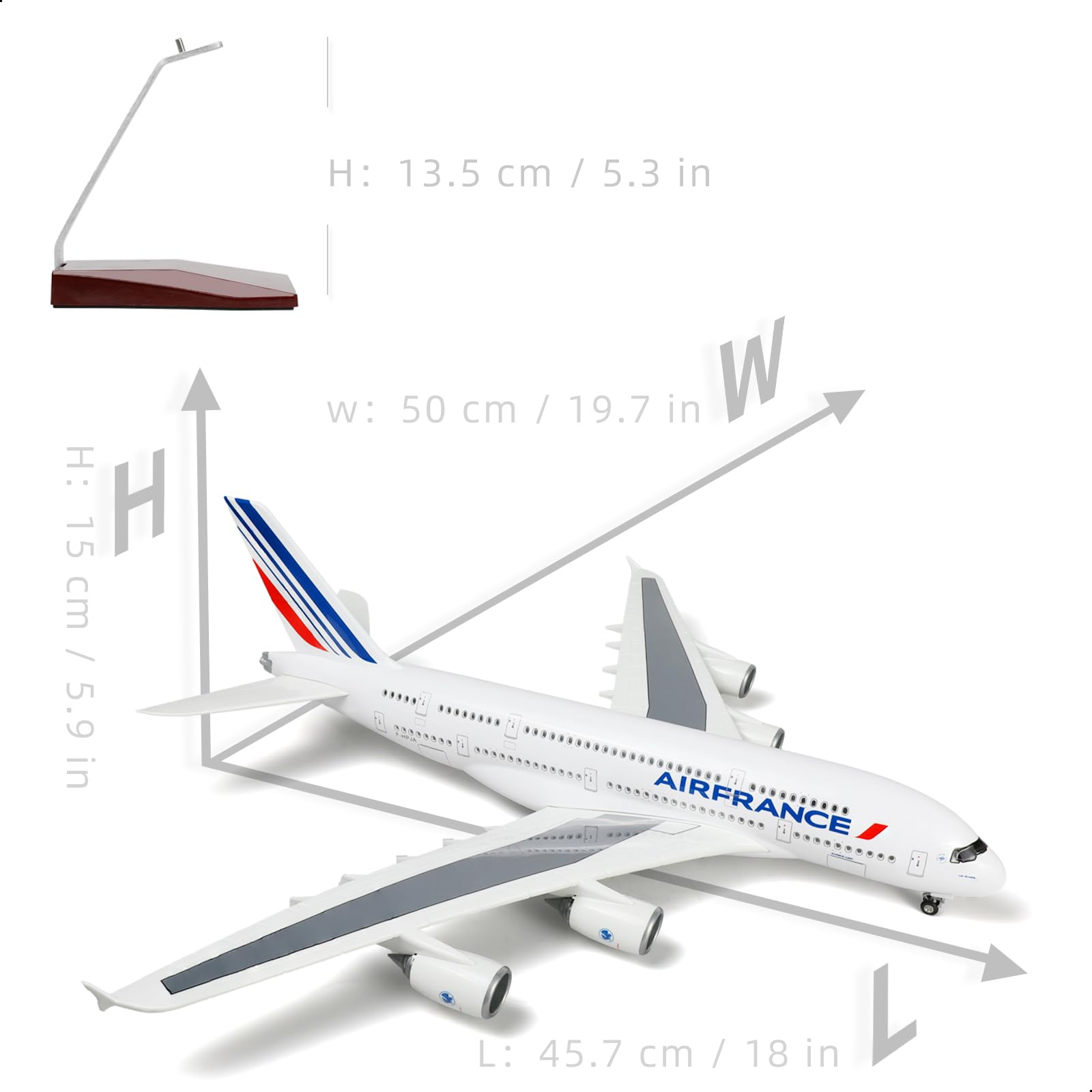 Amazon.com: QIYUMOKE A380 France 1/160 Large Scale Airplane